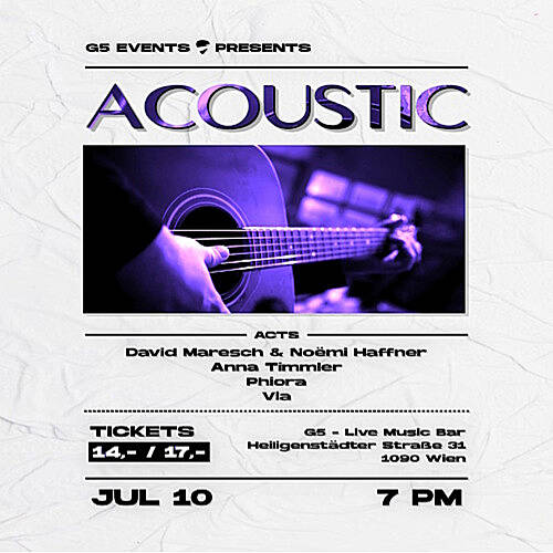  --- G5 Events presents: Acoustic