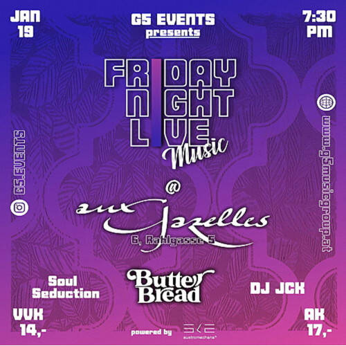 G5 presents: Friday Night Live @ Aux Gazelles