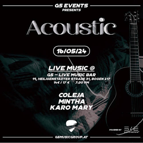 --- G5 presents: Acoustic Night @ G5 Live-Music-Bar (ehem. Operschall)